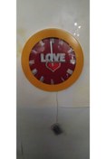 Resim Bahat Ledli Işıklı Love Salon Ofis Duvar Saati Aplik 35 Cm Metal 