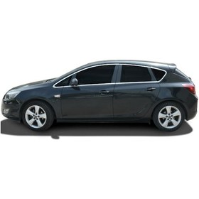 Resim Opel Astra Uyumlu J Cam Çerçevesi Hatchback 2012-2019 Paslanmaz Çelik Parça 