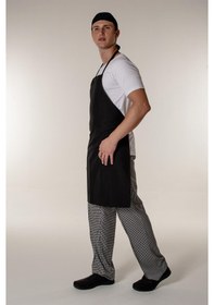 Resim Siyah Aşçı Ve Mutfak Askılı Önlük-Siyah 