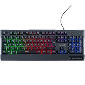Resim Turbox Paddock TR-K115 USB Gaming Standart Rainbow Aydınlatma Siyah Q Kablolu Klavye 