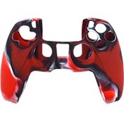 Resim Ps5 Kumandası İçin Silikon Kılıf Koruyucu Kapak, Ürün Rengi: Kamuflaj Kırmızı 