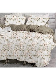 Resim Bağcıklı %100 Pamuk Çift Kişilik Nevresim Takımı-yeşil Bahçe 