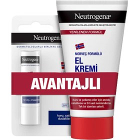 Resim Neutrogena El Kremi Parfümsüz 75 ml+Dudak Nemlendirici Balm 