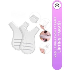 Resim Misyul Kirpik Lifting Ve Laminasyon Ayırıcı Çift Fonksiyonlu Tarak 10'lu Paket 