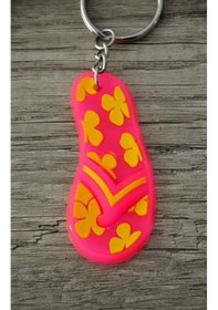 Resim Hdmarketim Sevimli Flip Flop Terlik Figürlü Anahtarlık 5974 