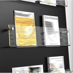 Resim Viyens Kitap Dergi Rafı Dikdörtgen Kenar Pleksi 40x15cm 