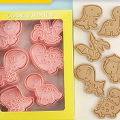 Resim 12 Adet Dino Karton Çerez Kalıpları Seti, Plastik Bisküvi Kesiciler, Noel, Şükran Günü, Paskalya, Doğum Günü Hediyeleri, Mutfak & Yemek Malzemeleri için Tatil Fırın Aletleri 