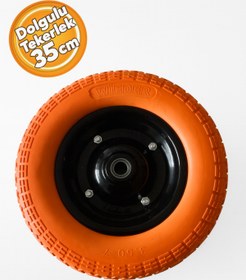 Resim WIEDER Renkli Dolgulu El Arabası Tekerliği 35 cm 