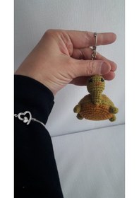Resim Amigurumi Kaplumbağa Anahtarlık 