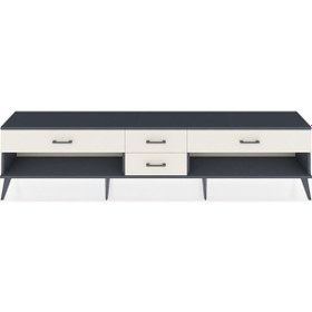 Resim Arges Tv Ünitesi 4 Çekmeceli 220x30x51 Antrasit-antrasit/aytaşı Antrasıt/aytası - Antrasıt 