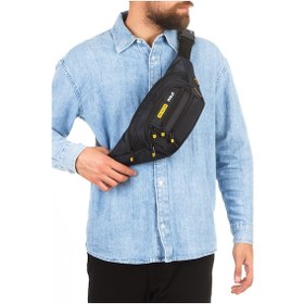 Resim Newish Polo Erkek Usb Kulaklık Çıkışlı Crossbody Çapraz Göğüs Omuz Ve Bel Çantası New328 Siyah - Sarı 