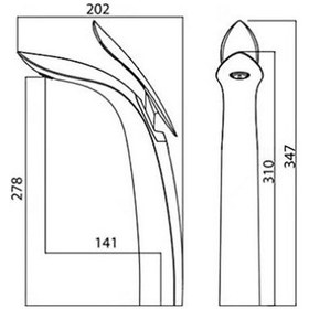 Resim Fause Yüksek Çanak Lavabo Bataryası Leaf Ksl103 