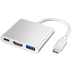 Resim shaza 3in1 Type-c To Hdmı Hub Port Adaptör Pd Usb 3.0 4k Hdmı Çıkışlı Uyumlu 