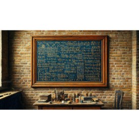Resim Venspor Klasik Matematik Sınıfı: Yazı Tahtası ve Tuğla Duvar Temalı Arkaplan - 200x150cm Fon Duvar Örtüsü 