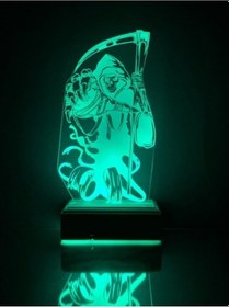 Resim Özel Tasarım Oraklı Iskelet Hediyelik 3D Gece Led Lamba 