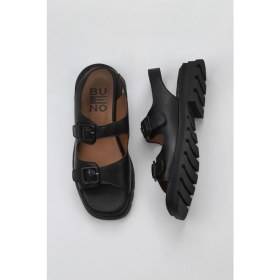 Resim Bueno Shoes Siyah Khv Deri Kadın Düz Sandalet 01WY5505 01WY5505 