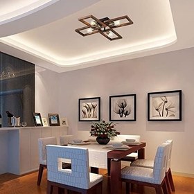 Resim Lucea Era 4 Lü Antik Lak/Siyah Plafonyer 4XE27 