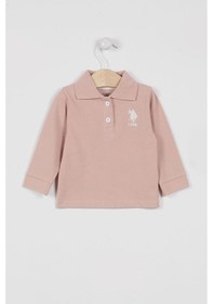 Resim U.S. Polo Assn. U.s. Polo Assn Lisanslı Classic Pudra Bebek Uzun Kol Yakalı Sweatshirt 001 