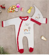 Resim Bk Kids Kişiye Özel İsimli Kırmızı Tulum Zıbın Ve Kukuletalı Şapk Çok Renkli 