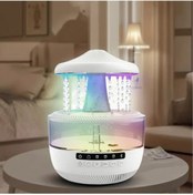 Resim EN SİGA Mantar Yağmur Damlası Nemlendirici Gece Lambası + Bluetooth Hoparlör 