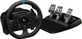 Resim Logitech G G923 Driving Force Yarış Direksiyonu, Aşamalı Fren Pedalı, Alüminyum, Çelik ve Deri Yapı, Xbox/PS3/PS4/PS5/PC ile Uyumlu, Trueforce Teknolojisi, Aşamalı Fren Pedalı, Siyah 