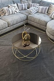 Resim Puklife Gezegen Orta Sehpa Gold Ayak Bronz Ayna 