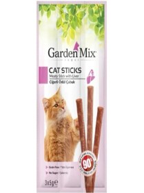 Resim Gardenmix Garden Mix Ciğerli Kedi Stick Ödül 3 5gr 