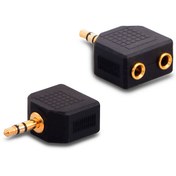 Resim Stereo Çoklayıcı - 3.5 Mm - 1 Erkek - 2 Dişi - Gold 