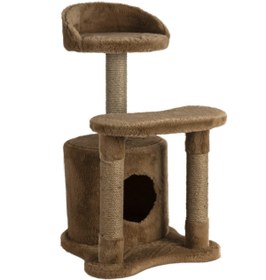Resim Saule Kedi Tırmalama Yuvalı Kahverengi 