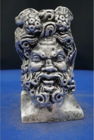 Resim Altik Yunan Mitolojisi Silenus Başı Heykeli Biblo Ev Dekor & Hediyelik Aksesuar 18 Cm 