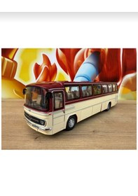 Resim 1:24 Mercedes Benz Otobüs Eski Nostaljik Otobüs Krem-bordo 25cm 