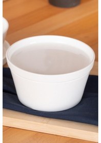 Resim Digithome Acar Bianco Perla Porselen Kapaklı Fırın Kabı Yuvarlak Beyaz 14,5 Cm - Sct-05425 C320.033 Beyaz 