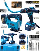 Resim ROWERMAX GS-130 Çelik Mandren Matkap Vidalama -Dekupaj Testere Seti Taşıma Çantalı 