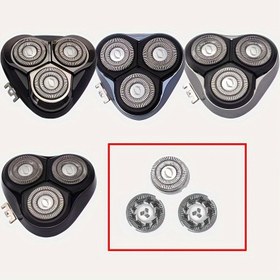 Resim Philips Flyco ve Tüm Çıkarılabilir Folyo Modelleri ile Uyumlu 3 Adet Yedek Tıraş Makinesi Başlığı, Erkekler için Döner Tıraş Makineleri Elektrikli Tıraş Aksesuarları Folyo ve Kesici Seti 