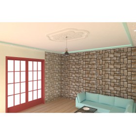 Resim MOTİFPİYER Motifpiyer Lamba Tavan Göbeği Dc-54-dikdörtgen-125cmx86cm 