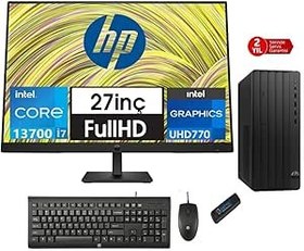 Resim Hp 290 Pro G9 Intel Core I7 13700 8gb 512GB SSD 27" Monitör WINDOWS11HOME Masaüstü Blgisayar 7624A8ET22+ZETTAUSBBELLEK 