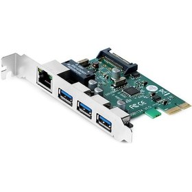 Resim Dark DK-NT-PEGLANU3 3x USB Çoklayıcı Gigabit 1 Port PCIe Ethernet Kartı 