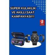 Resim Yeni Nesil Kampanyası Bluetooth Bağlantılı Akıllı Saat ve Kablosuz Kulaklık Dijital Göstergeli 