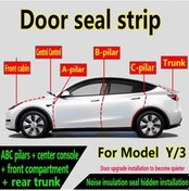 Resim Hightower Tesla Model 3/y Kapı A Sütunu Koruma Toz Kapağı Conta Ve Araç Kenar Şeridi Tam Set 6 Parça 