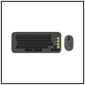 Resim Teknoteg - Rsr - Logıtech Pop Icon Combo, Siyah-yeşil, 920-013075, Kablosuz, Türkçe Q, Klavye Mouse Diğer 