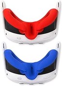 Resim OOAVR 2Pcs VR Silicone Face Cover for Oculus Quest 3,Light-Thin VR Face Pads,Waterproof Anti-Dirty Replacement Facial Cushion VR Pads Accessories (2Pcs/Red+Blue) 