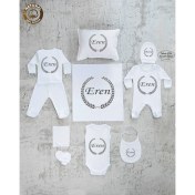 Resim Yzc Home E68 Isme Özel,ısimli, Erkek Bebek 10LU Beyaz Hastane Çıkışı 