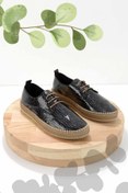 Resim Bambi Parlak Siyah Kroko Kadın Espadril K01309230311 