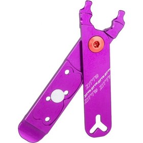 Resim Padalink Bisiklet Bakım Aleti 4'lü Çok Fonksiyonlu: Zincir Kilit Açıcı, Lastik Çekici, Valf Çekici Ve Açma Tokası - Mor Çok Renkli 