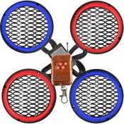 Resim Poke Çakar Ledli 20cm Hoparlör Kapak Mavi Kırmızı 4adet Poke PK-5606 