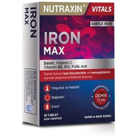 Resim Nutraxin Iron Max 17 mg 30 Tablet 