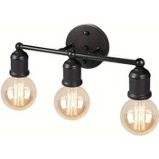 Resim Motion003 1 Adet Modern Vintage Endüstriyel Siyah Duvar Sconce Basit Gömülü Metal Alet E26 E27 Ampul Uygun Oturma Odası Yatak Odası Makyaj Masası Ahşap 