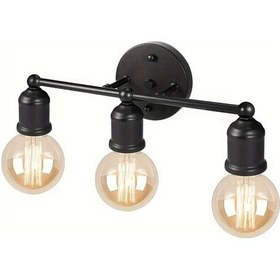 Resim Motion003 1 Adet Modern Vintage Endüstriyel Siyah Duvar Sconce Basit Gömülü Metal Alet E26 E27 Ampul Uygun Oturma Odası Yatak Odası Makyaj Masası Ahşap 