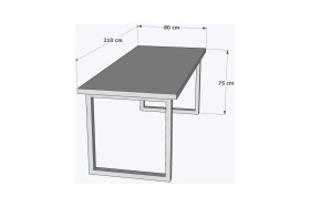 Resim BRK Design Ahşap Doğal Kütük Yemek / Toplantı / Çalışma Masası 