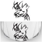 Resim Sones D-967 Kurt Kabilesi Desenli Araba Modifiye Dekoratif Çıkartma Siyah 